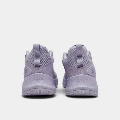 Big Kids' Under Amour Curry 3Z 24 Suede Basketball Shoes "Salt Purple"