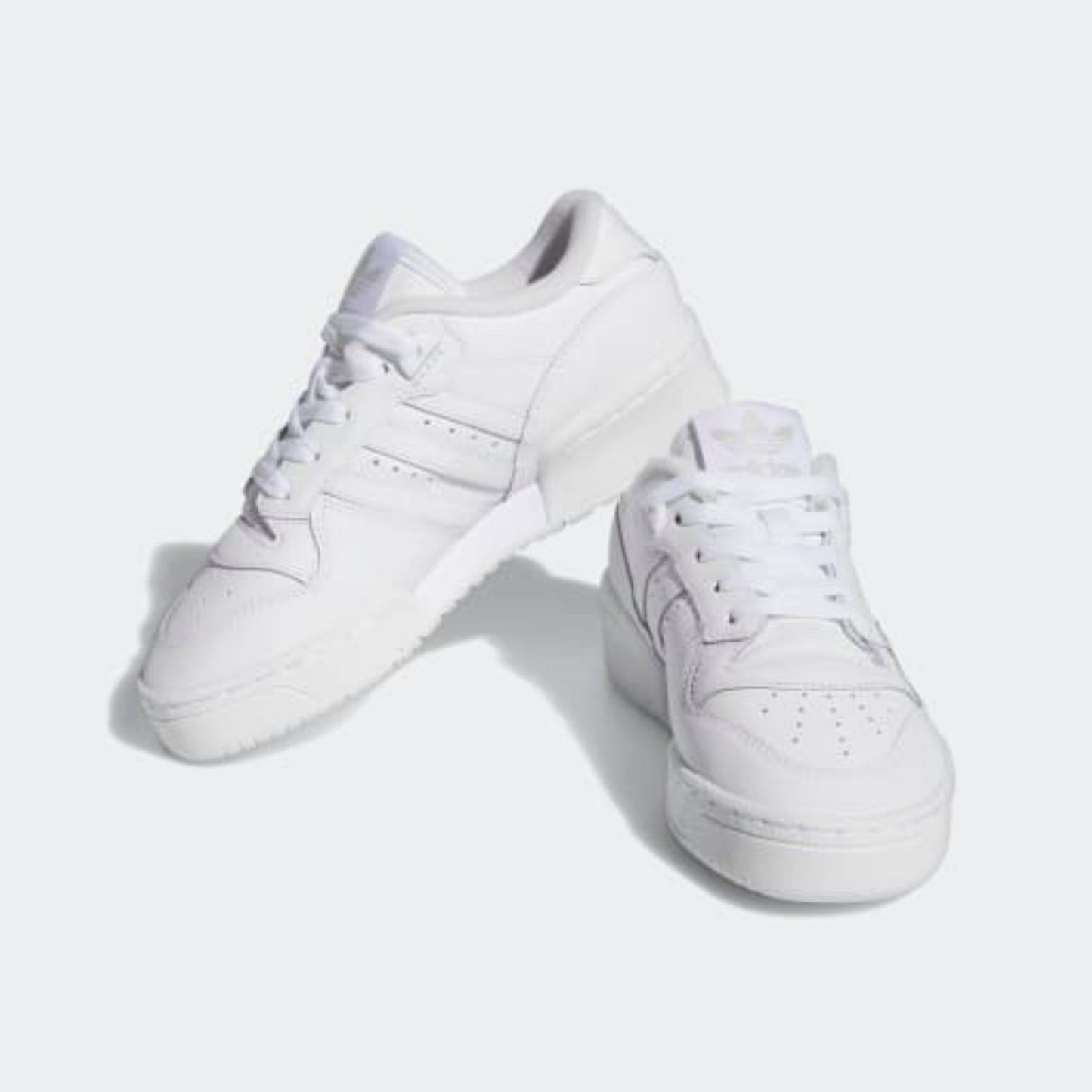 Big Kids' Adidas Rivalry Low "Cloud White Grey"
