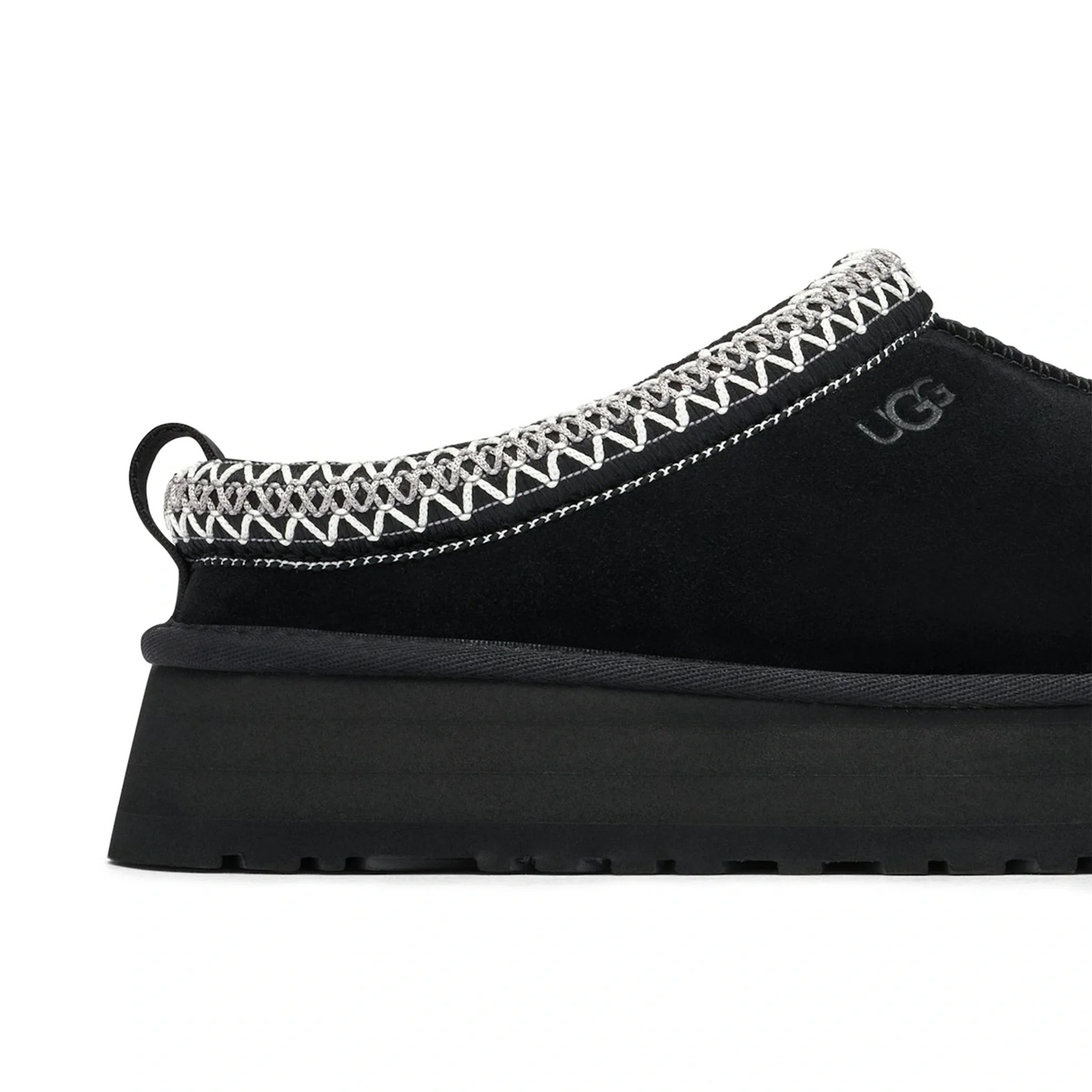 UGG Tazz Platform Black Slippers (W)